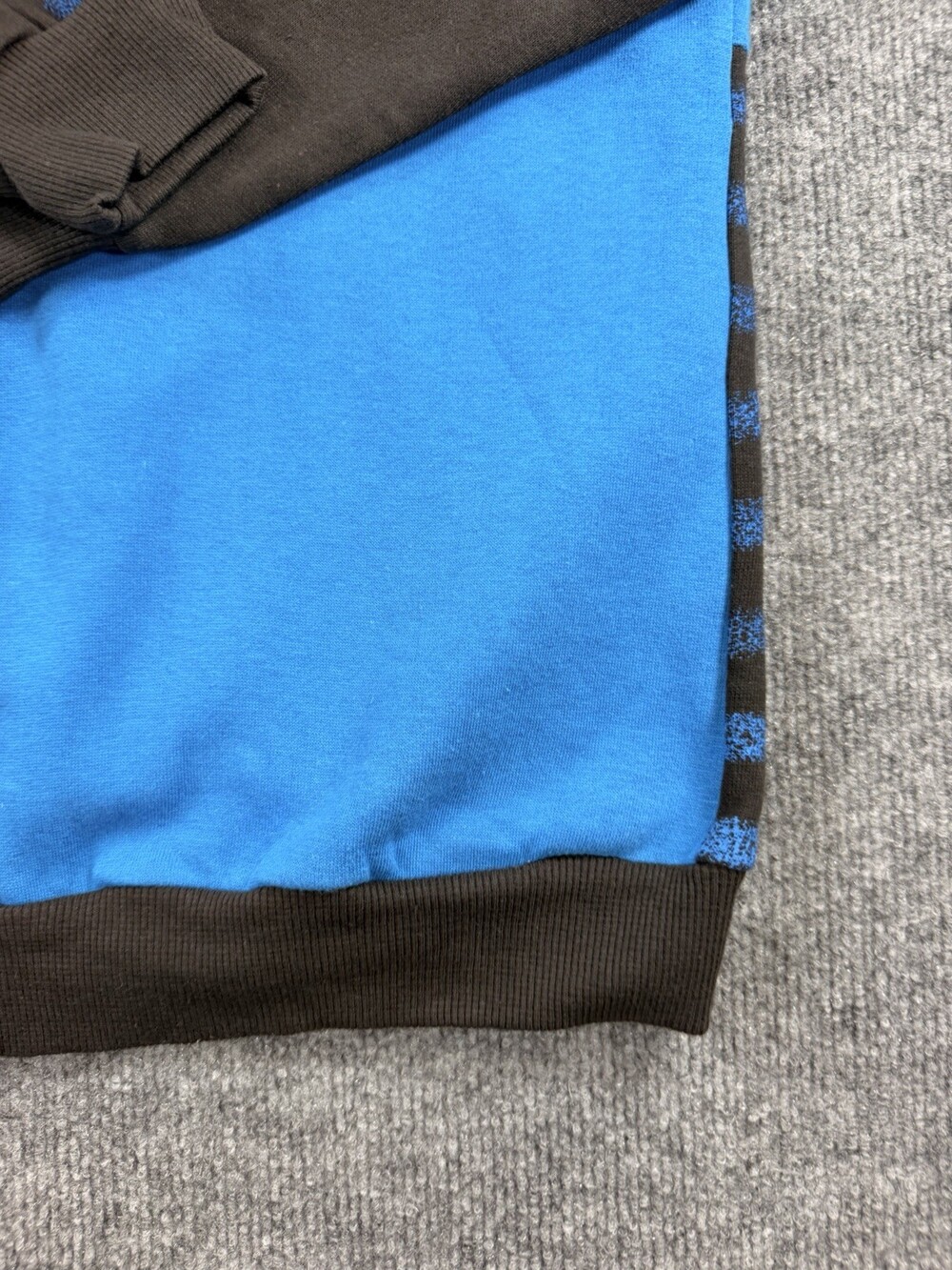 Vtg 90s Maneuvers Deadstock Boys L Sweatshirt 1/4 Zip Black Blue Colorblock NWT - Picture 15 of 16